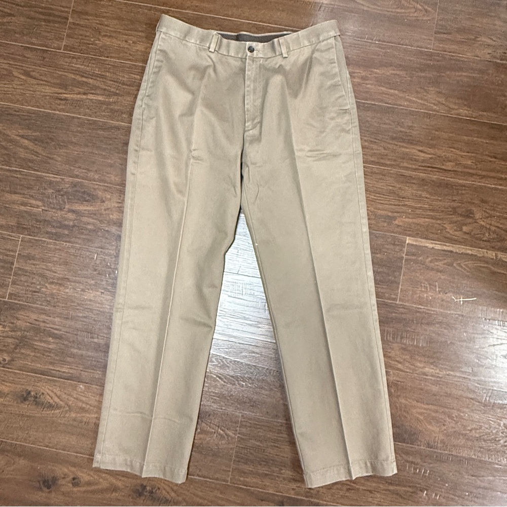 HAGGAR BROWN CHINO STYLE PANTS SIZE 36x31
